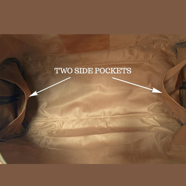 Vintage Style Leather Holdall Travel Bag – 20" Weekender Duffle Bag Designed in UK – Premium Leather Overnight Bag with Detachable Shoulder Strap – Cabin Size Travel Bag for Men & Women