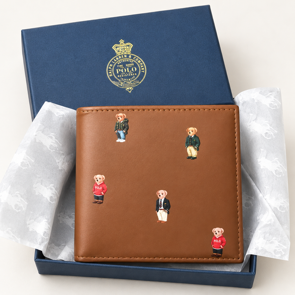 Polo Ralph Lauren Wallet for Men Bifold Billfold Wallet with Coin Pocket Calf Leather RRP£150