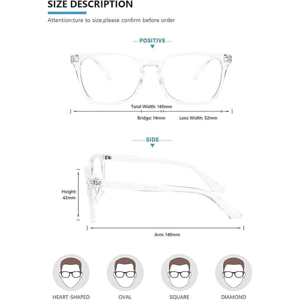 Blue Light Blocking Eye Glasses - Anti Headache Anti Eye Strain -HD Vision Computer Gaming Eye Glasses - Anti Glare Glasses with Blue Light Filter - Blue Light Blocking Glasses for Men Women - www.oliveroutlet.com