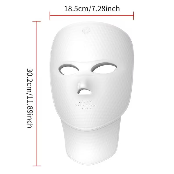 7-colour LED Face Mask Women's Beauty Facial Mask with USB Charging, Touch Screen, Multifunctional Portable Facial Skincare Device, Rechargeable, Strap Design Portable Facial Skincare Device, Home Beauty Care Tool, Mother's Day, Halloween, Birthday Gift