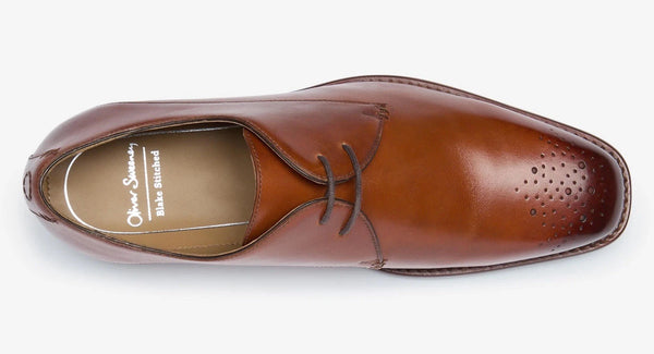 Oliver Sweeney Joel Antiqued Leather Derby Shoes UK 7 RRP£179